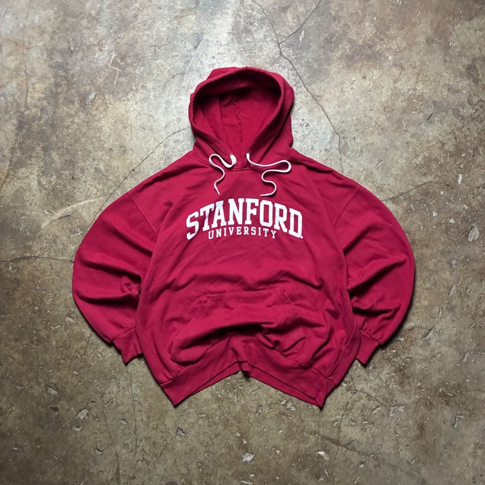 Stanford University Hoodie Mens XL Red Collegiate Graphic Pullover Sweatshirt